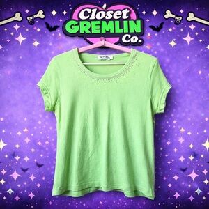 Lime Green Short Sleeve Top